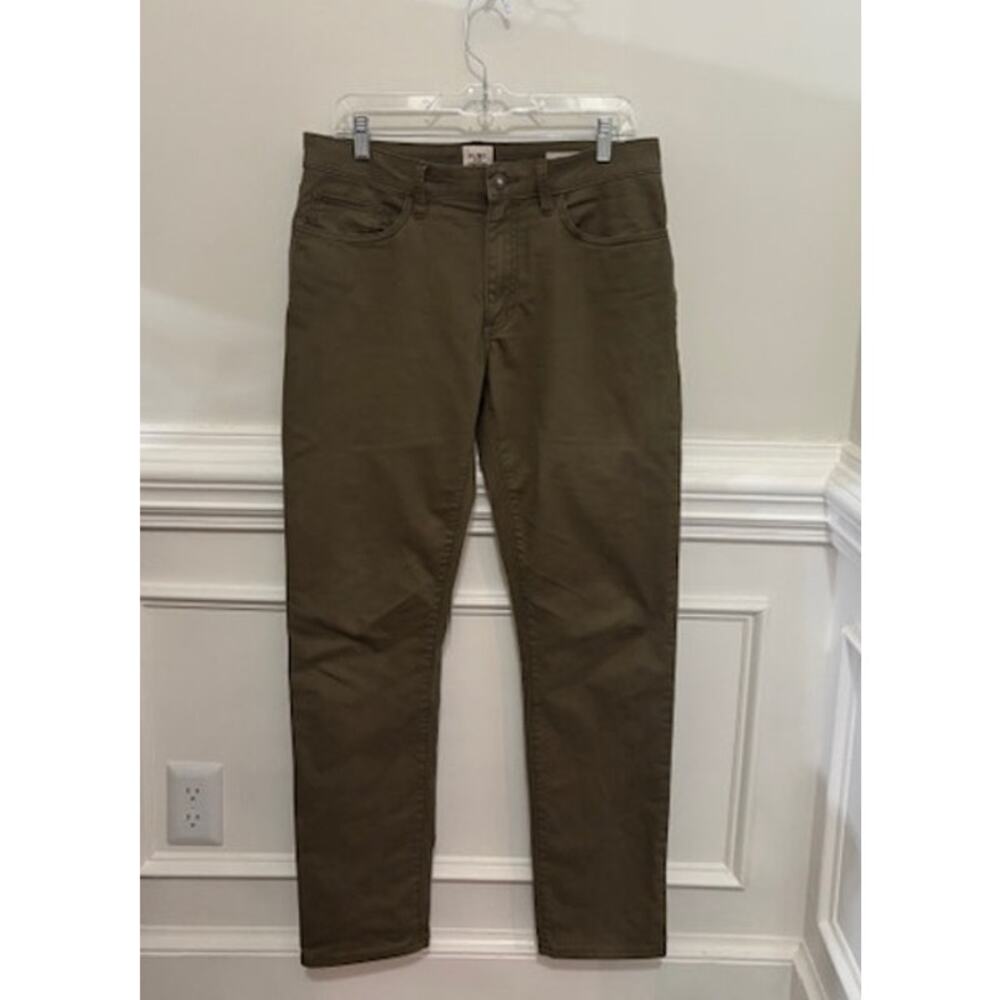 Flint and Tinder Mens Slim Fit Pants 31X32 Earthy Khaki Chino Cotton Huckberry